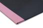 Preview: Black folder, pink linen back